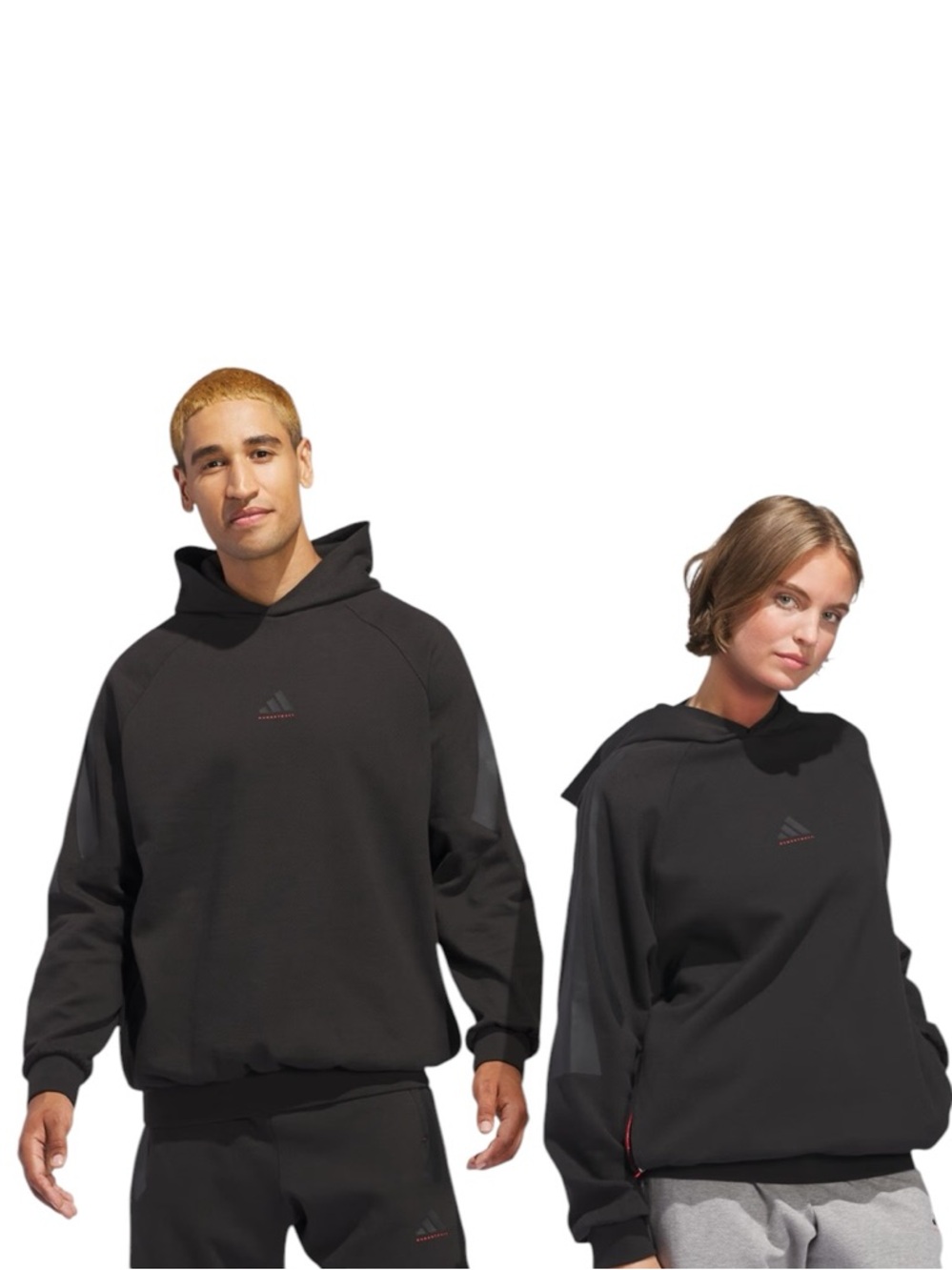 ADIDAS Basketball Spacer Hoodie Black Unisex Size S NEW